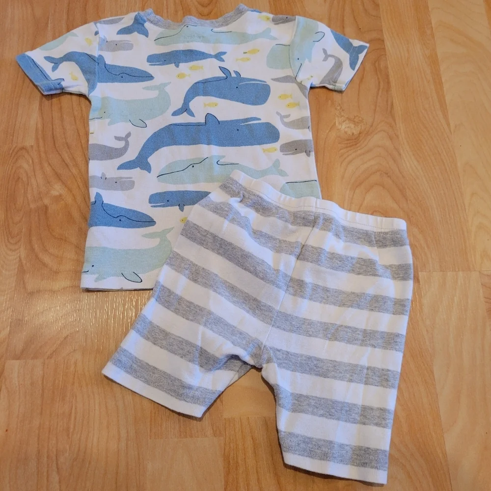 Carter's Blue Whale Print Short-Sleeve Pajama Set Size 2T